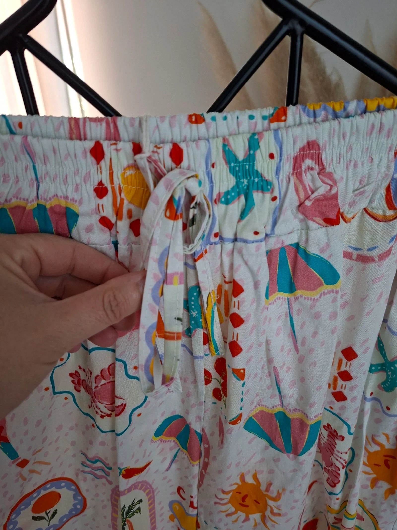 Calça de perna larga com estampa verão, tamanho único – photo 3